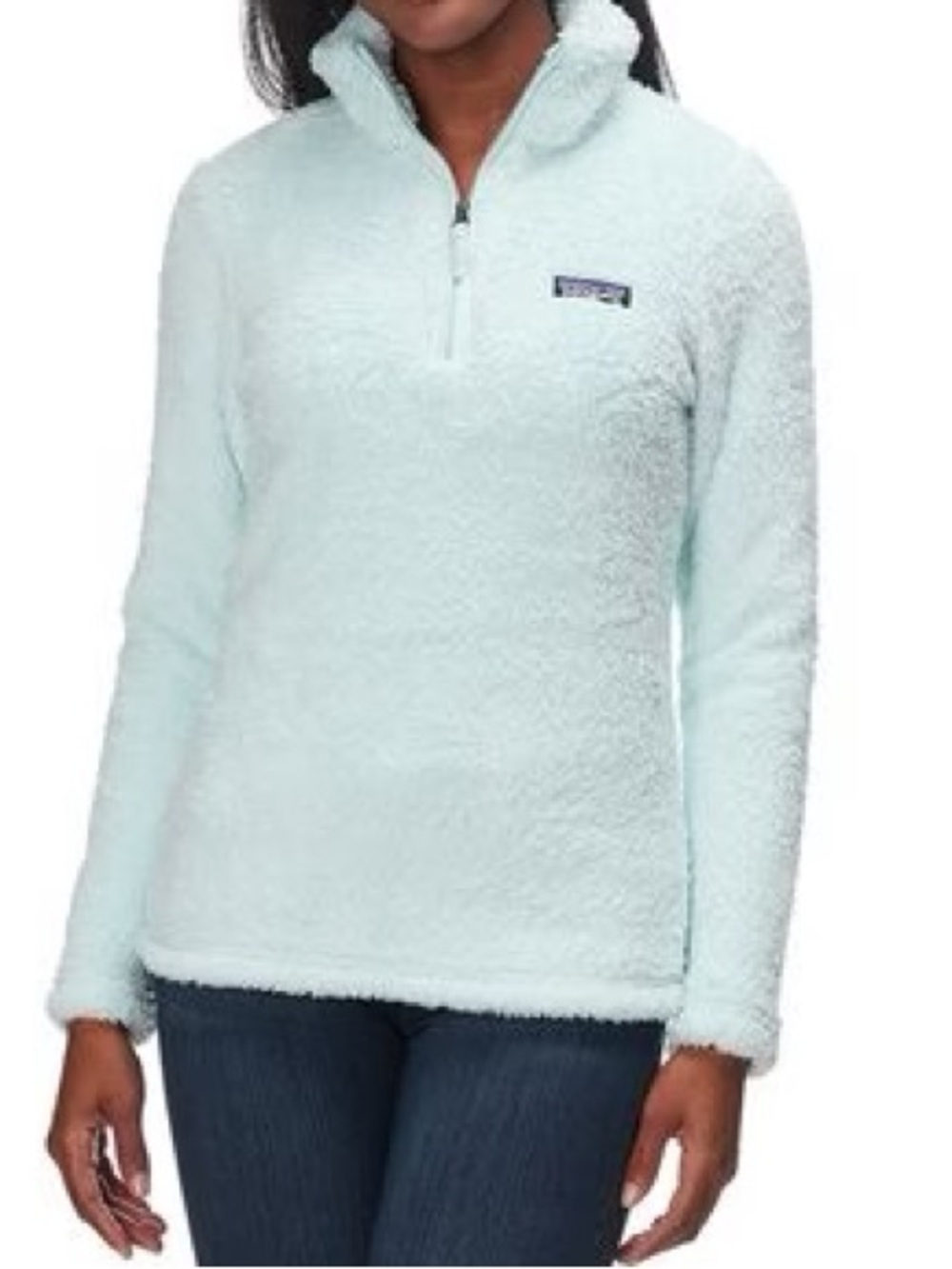 Patagonia Small Los Gatos 1/4 Zip Powder Blue Sherpa Pullover